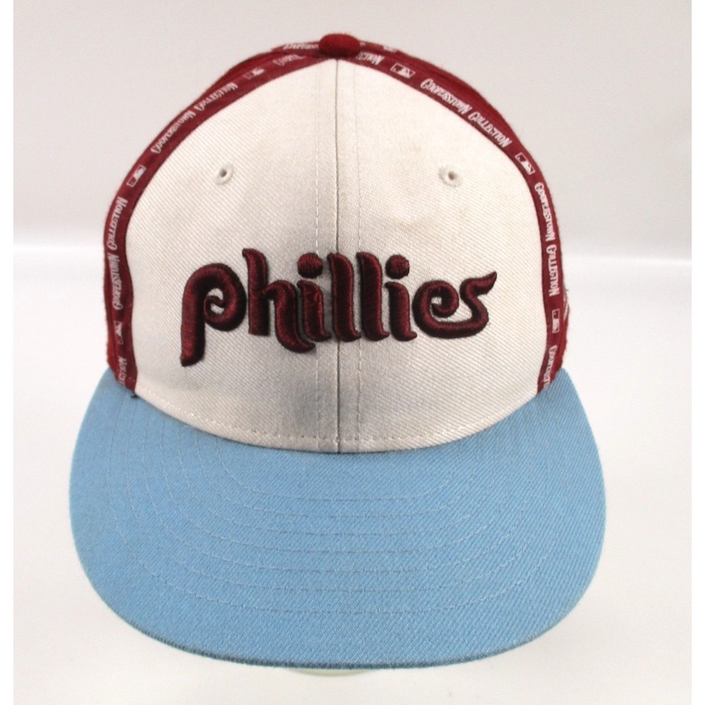 Vtg Philadelphia Phillies Twins Enterprise Cooperstown‎ Collection Hat Sz 7 3/8